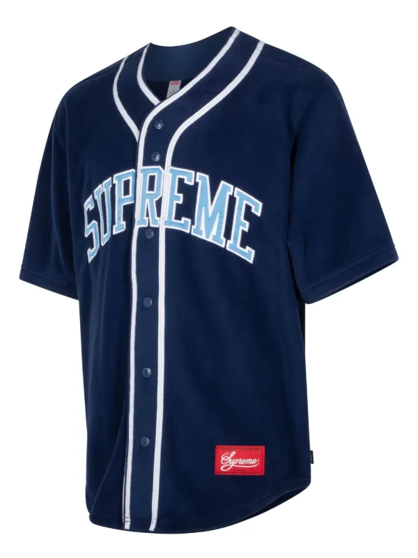Supreme Polartec Baseball T-shirt | Blue | FARFETCH UK