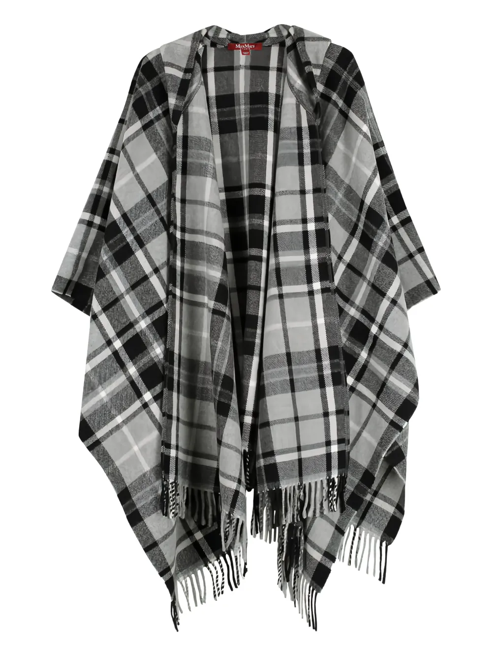 Max Mara Ragazza check poncho | Grey | Image 1
