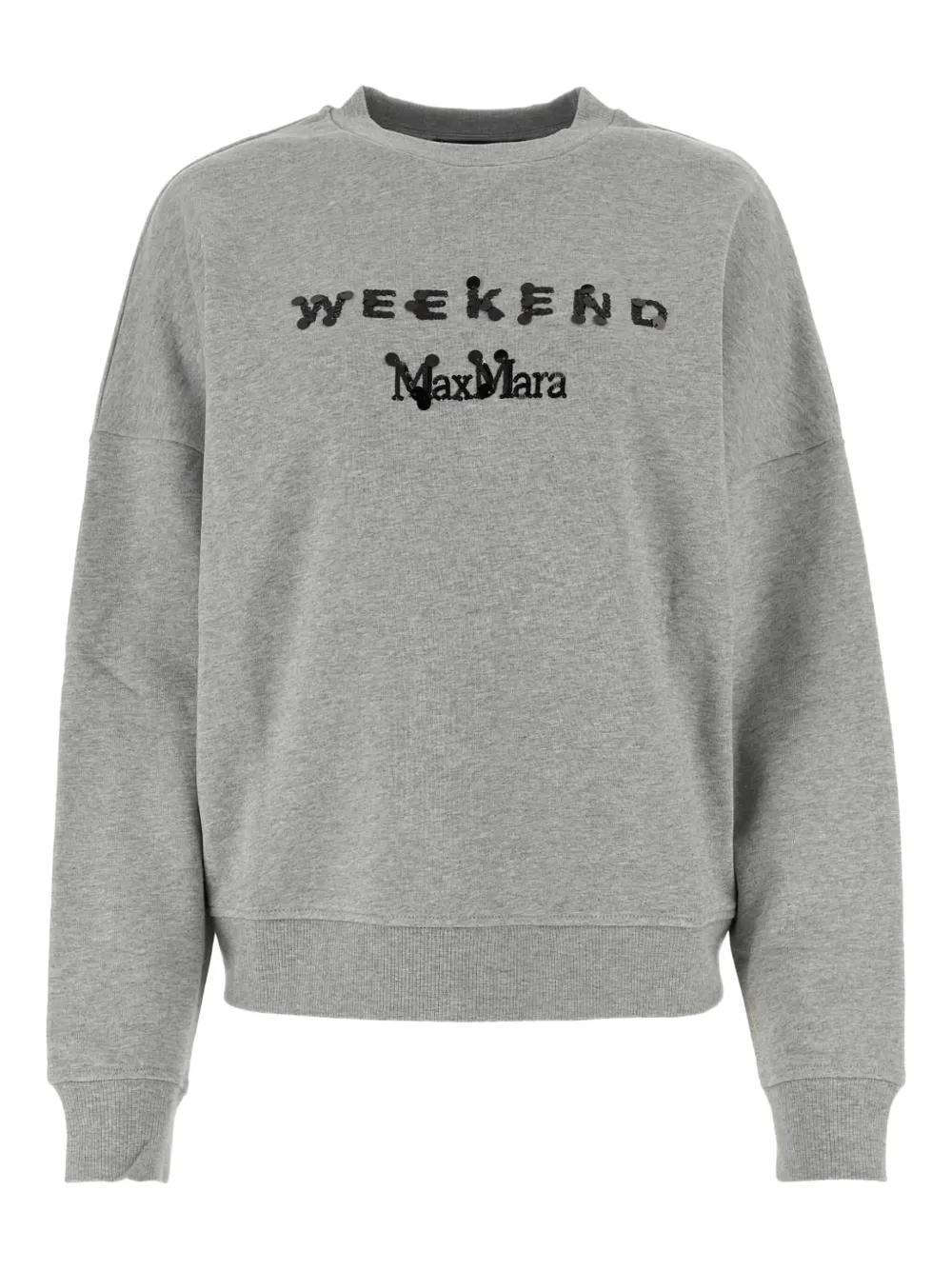 Max Mara Sweater met geborduurd logo Grijs