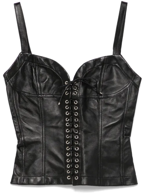 Haut-bustier en cuir - Ludovic de Saint Sernin - Modalova