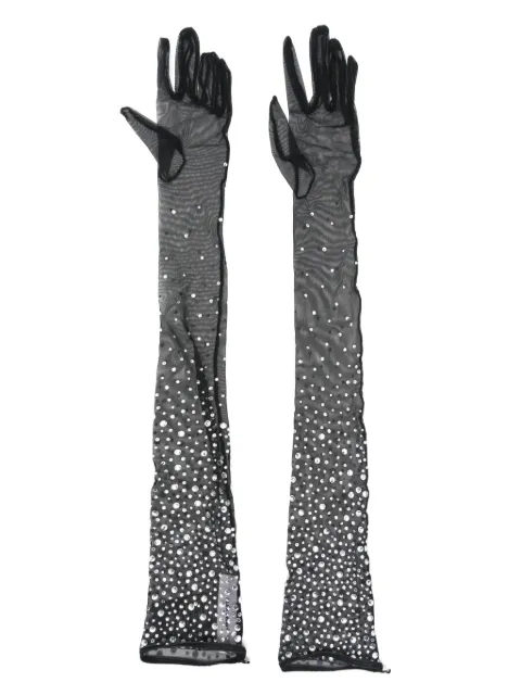 Alex Perry crystal-embellished gloves