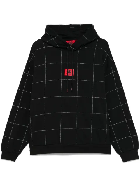 HUGO checked hoodie