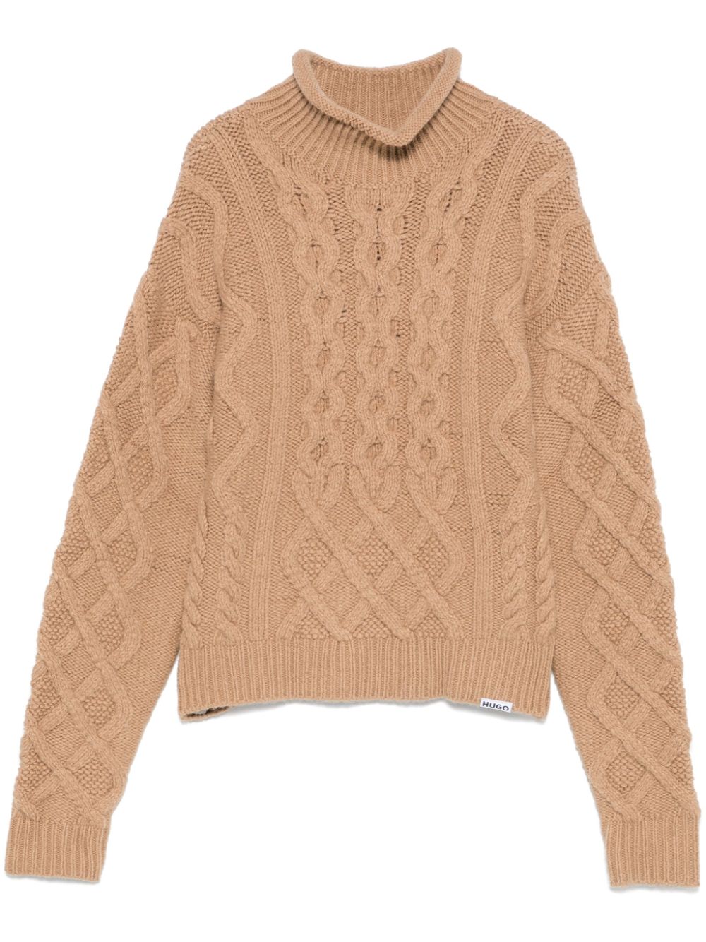 cable-knit sweater