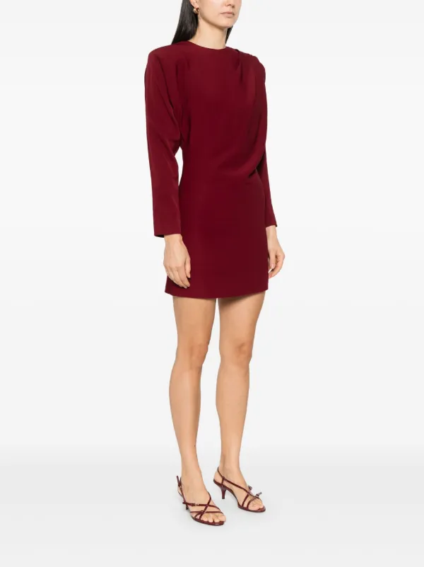 anine bing red dress ANINE BING - Alison silk-satin maxi dress