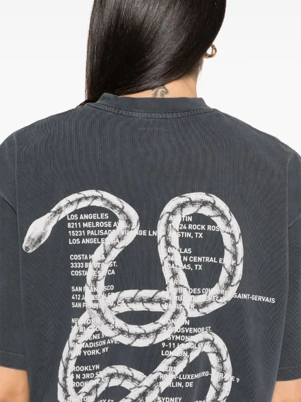 ANINE BING Kent Tシャツ | グレー | FARFETCH JP