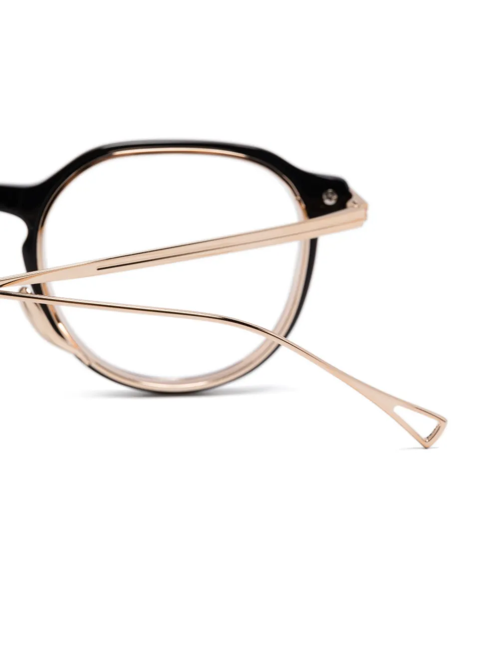  Kame Mannen Pantos-frame Glasses - Black 