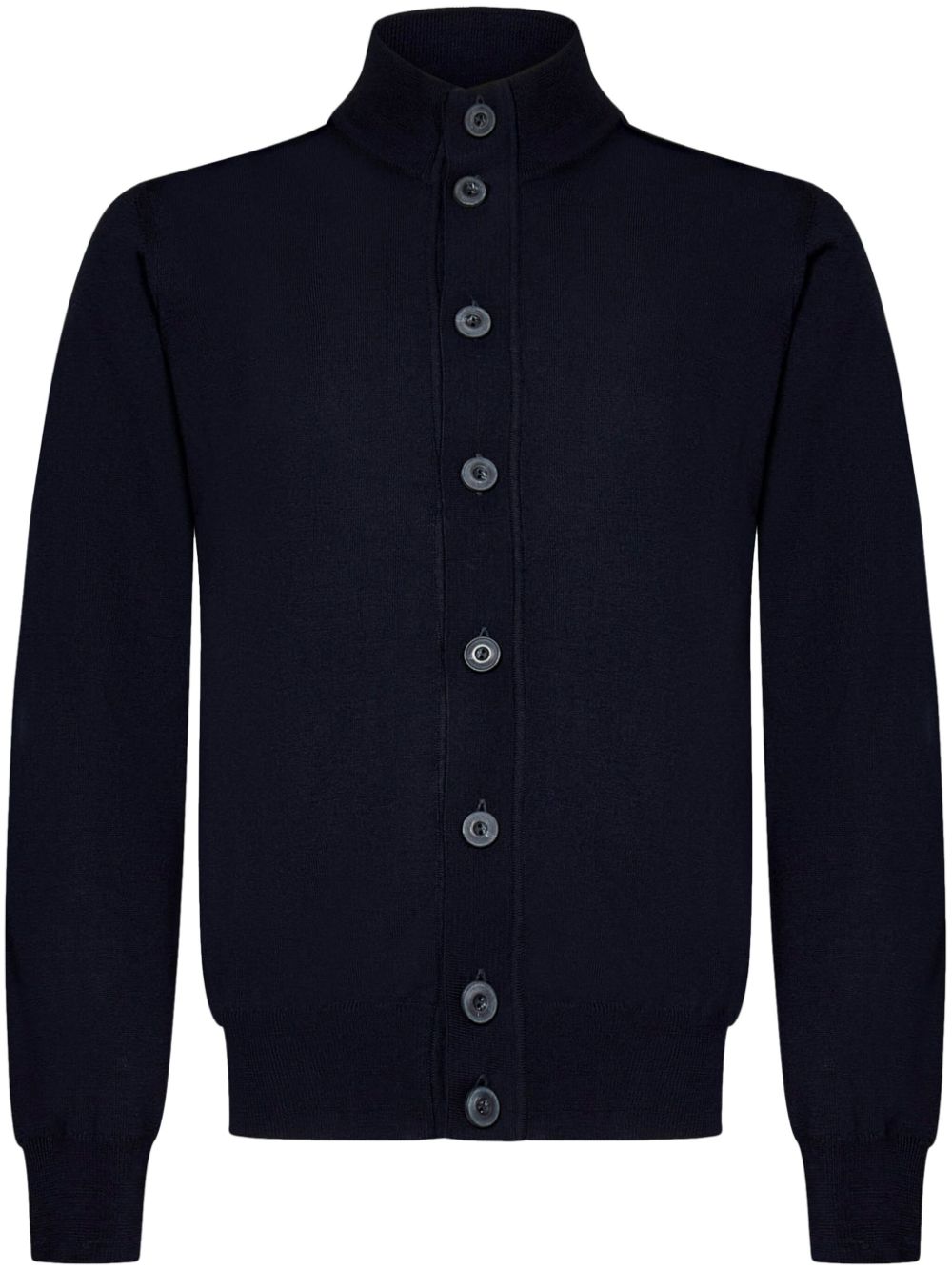 FRANZESE COLLECTION mock-neck cardigan - Blue