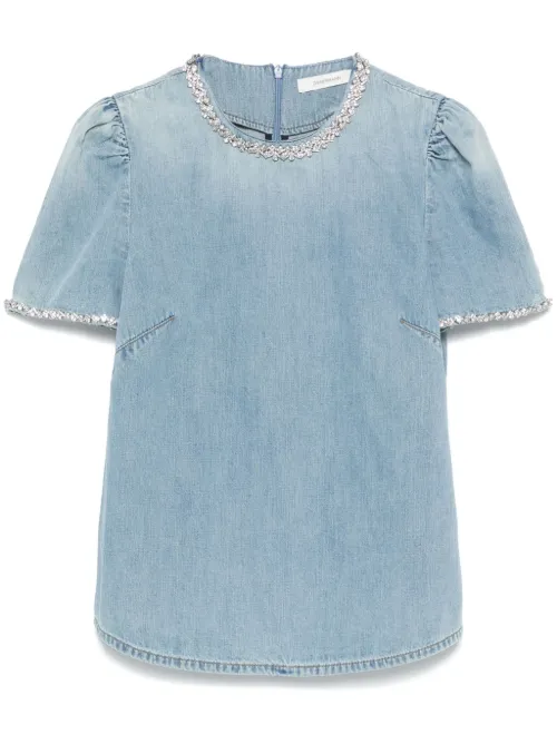Blouse Crush en jean - ZIMMERMANN - Modalova