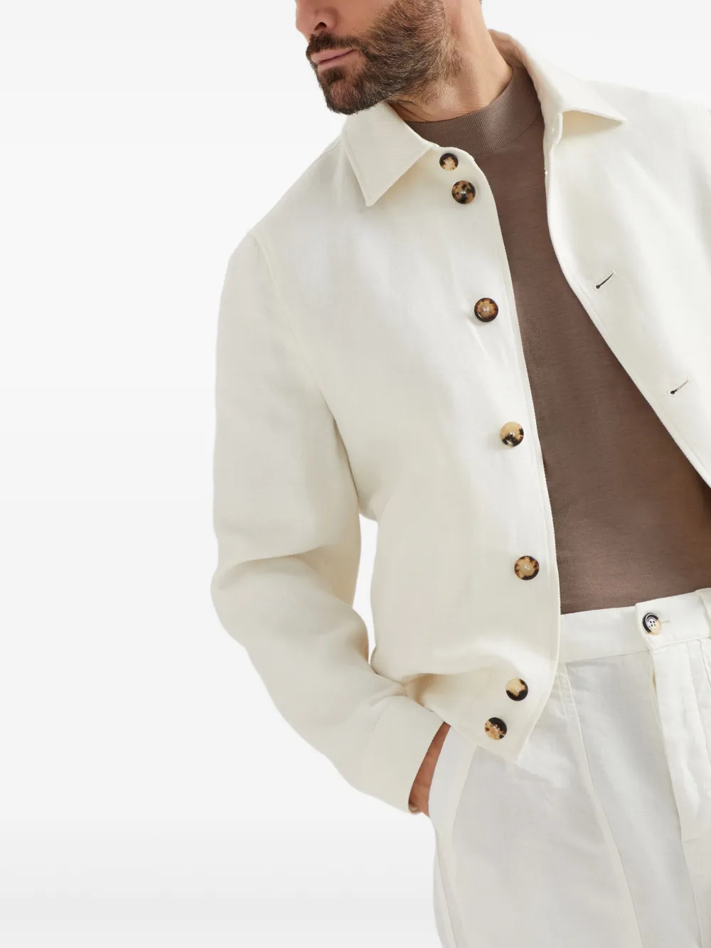 Brunello Cucinelli Twill shirtjack Beige