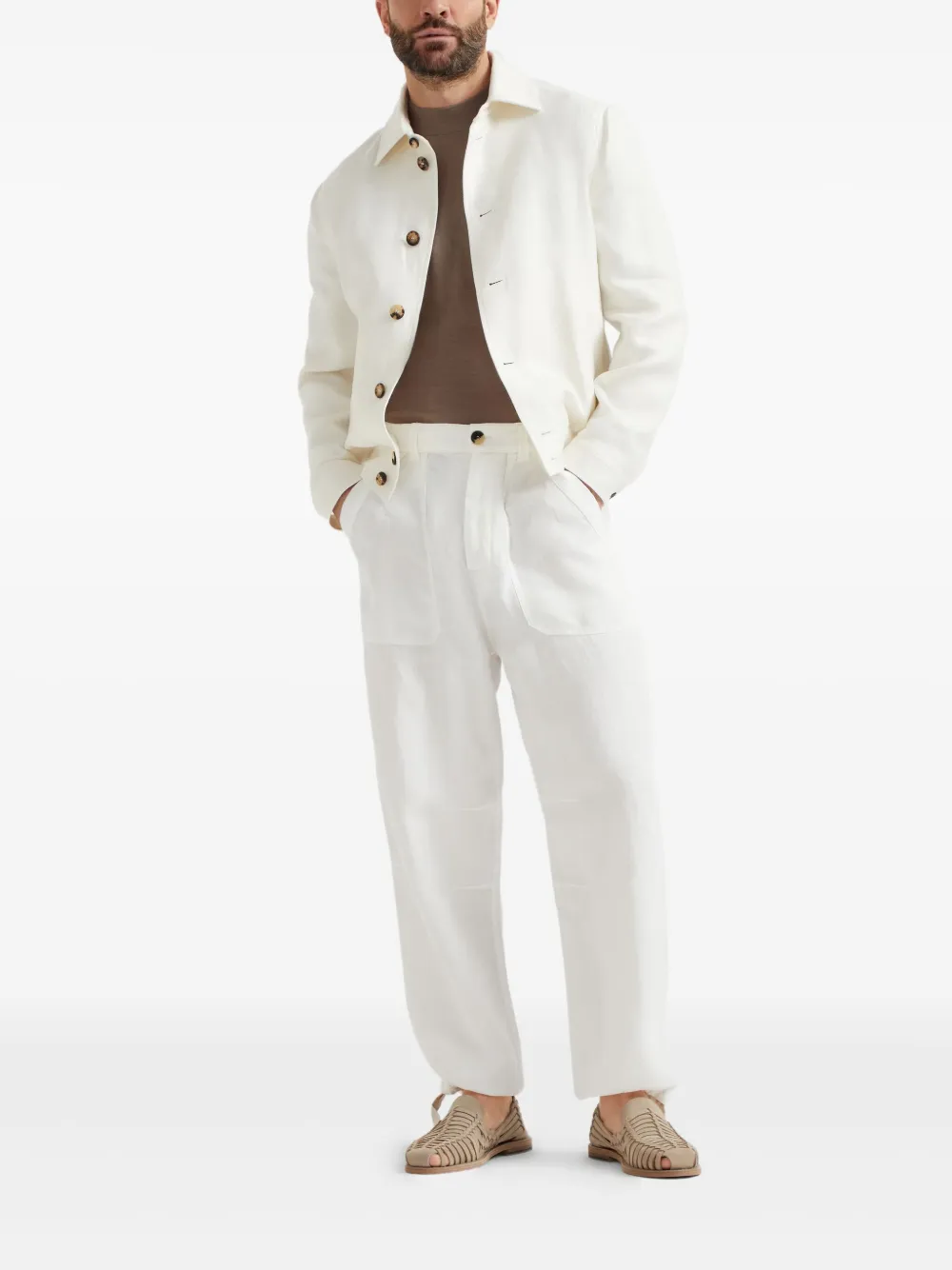 Brunello Cucinelli Twill shirtjack - Beige