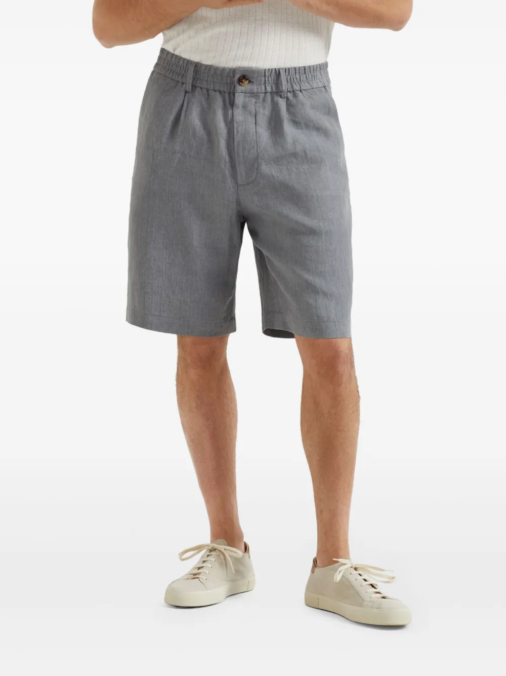 Brunello Cucinelli Linnen shorts Grijs