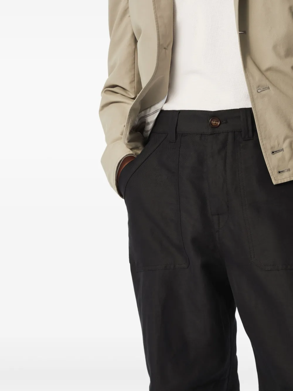 Brunello Cucinelli Broek met toelopende pijpen Zwart