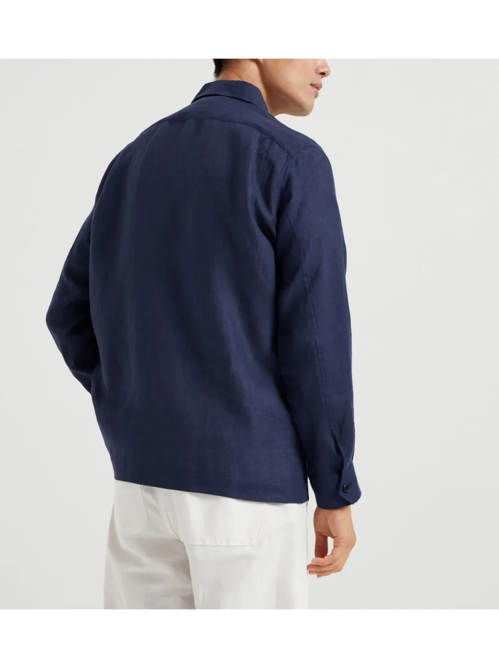 Brunello Cucinelli Linnen overhemd Blauw