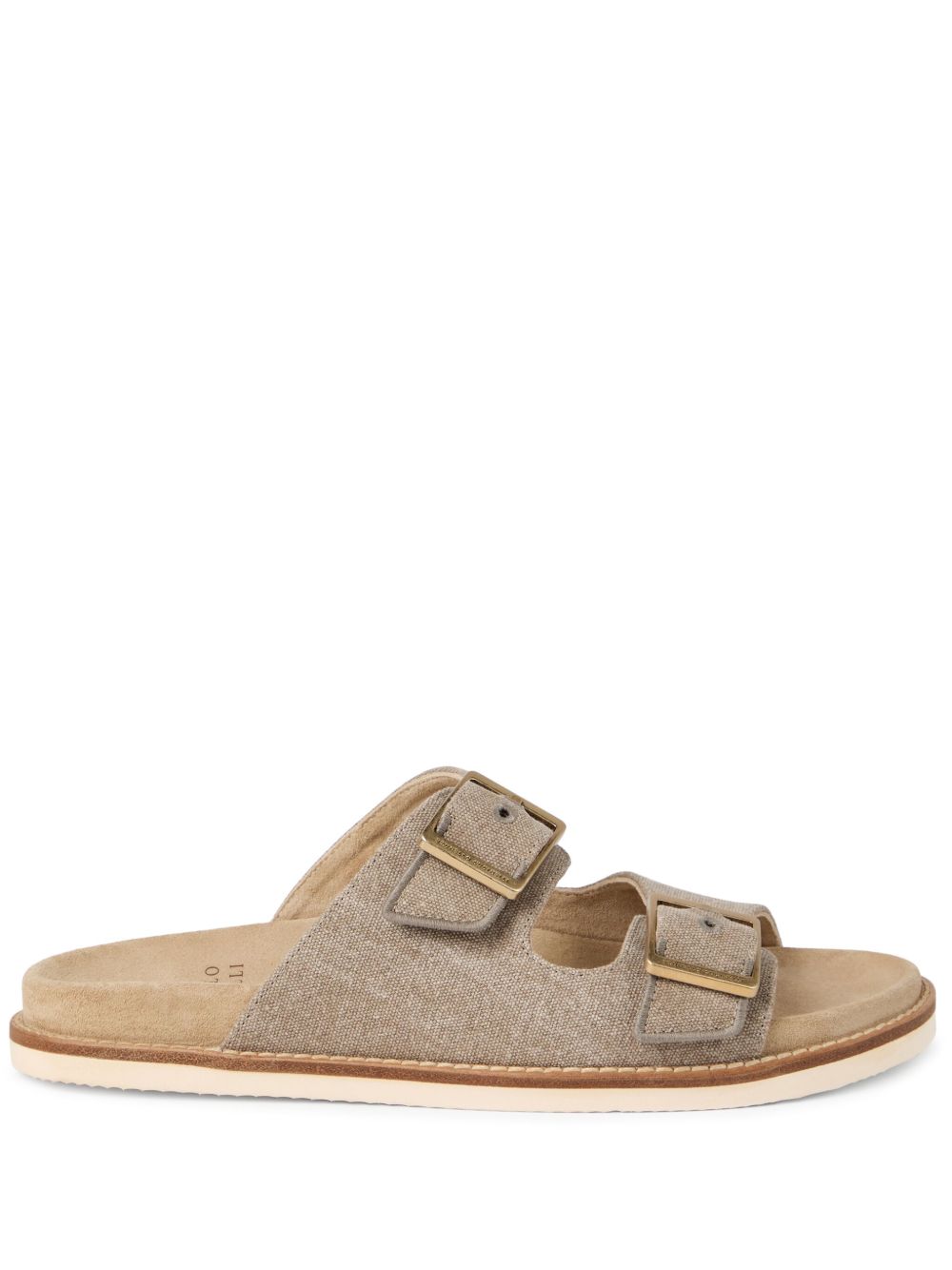 Brunello Cucinelli suede slides - Neutrals