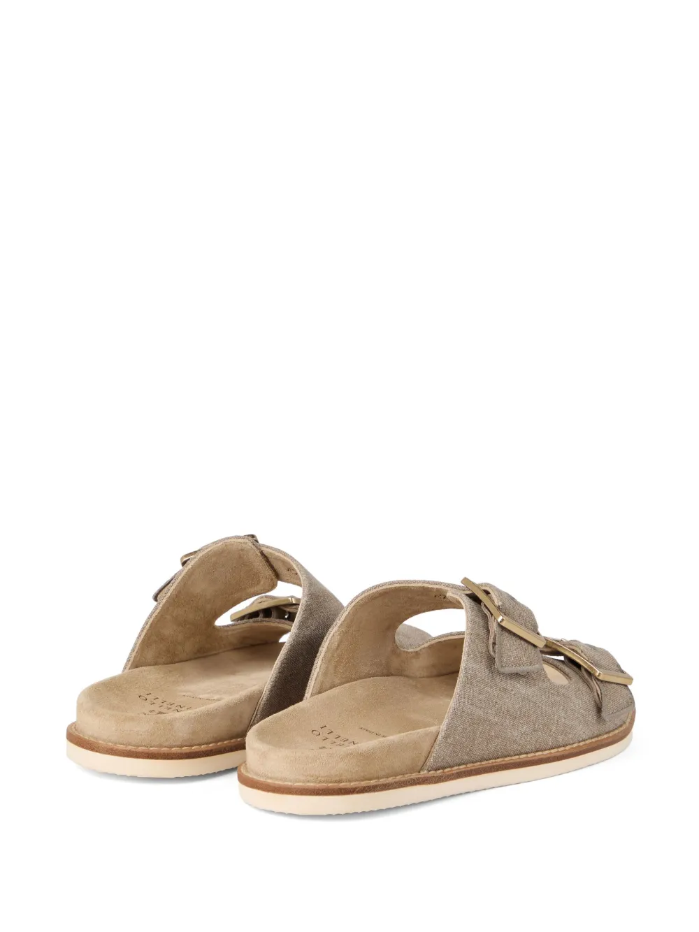 Brunello Cucinelli suede slides Neutrals