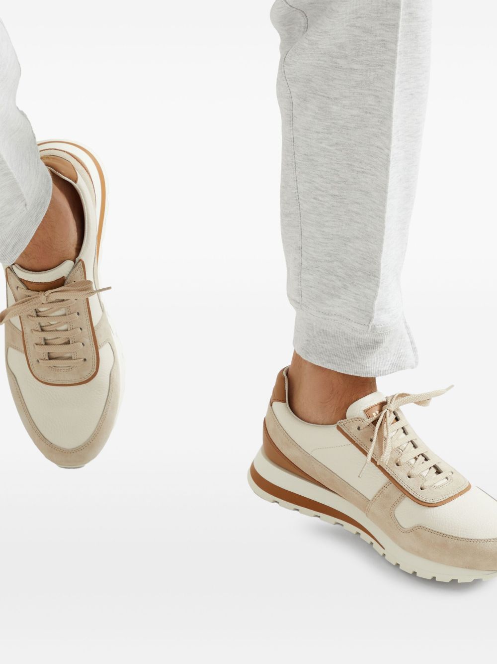 Brunello Cucinelli panelled sneakers Neutrals