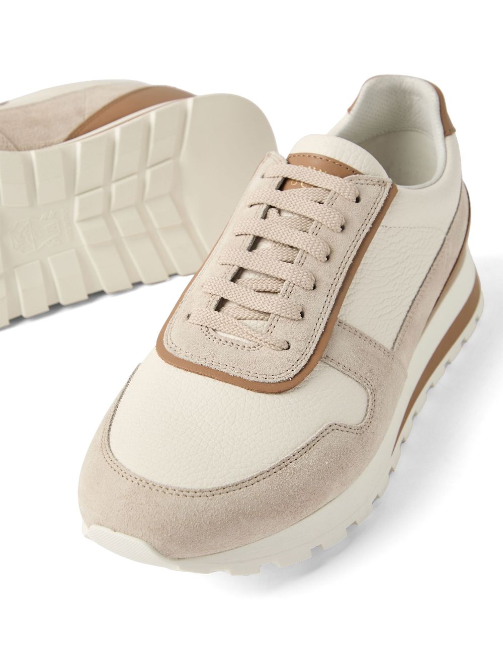 Brunello Cucinelli panelled sneakers Neutrals