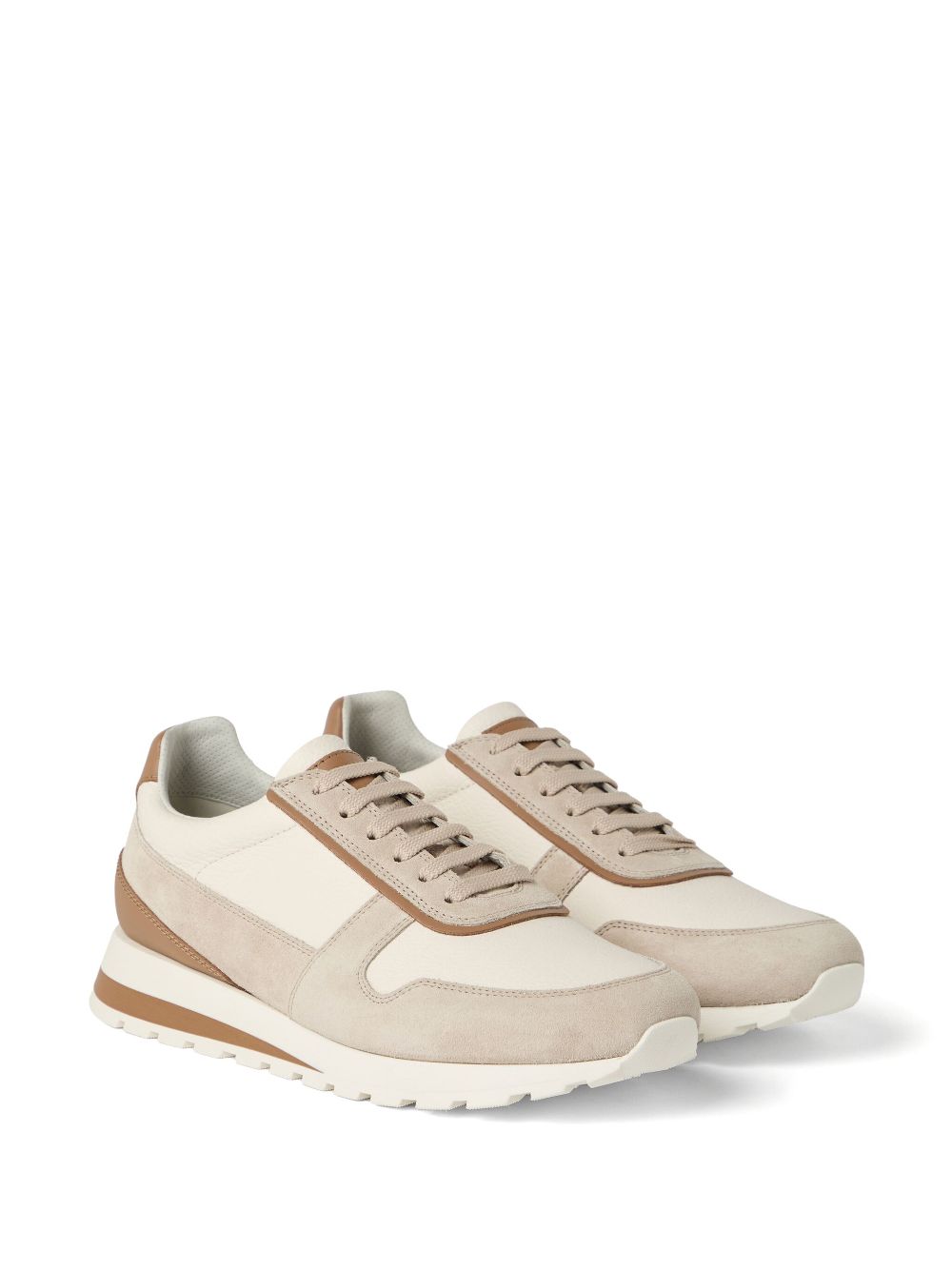 Brunello Cucinelli panelled sneakers Neutrals