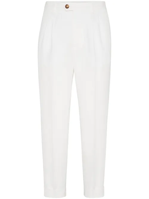 Pantalon à design plissé - Brunello Cucinelli - Modalova