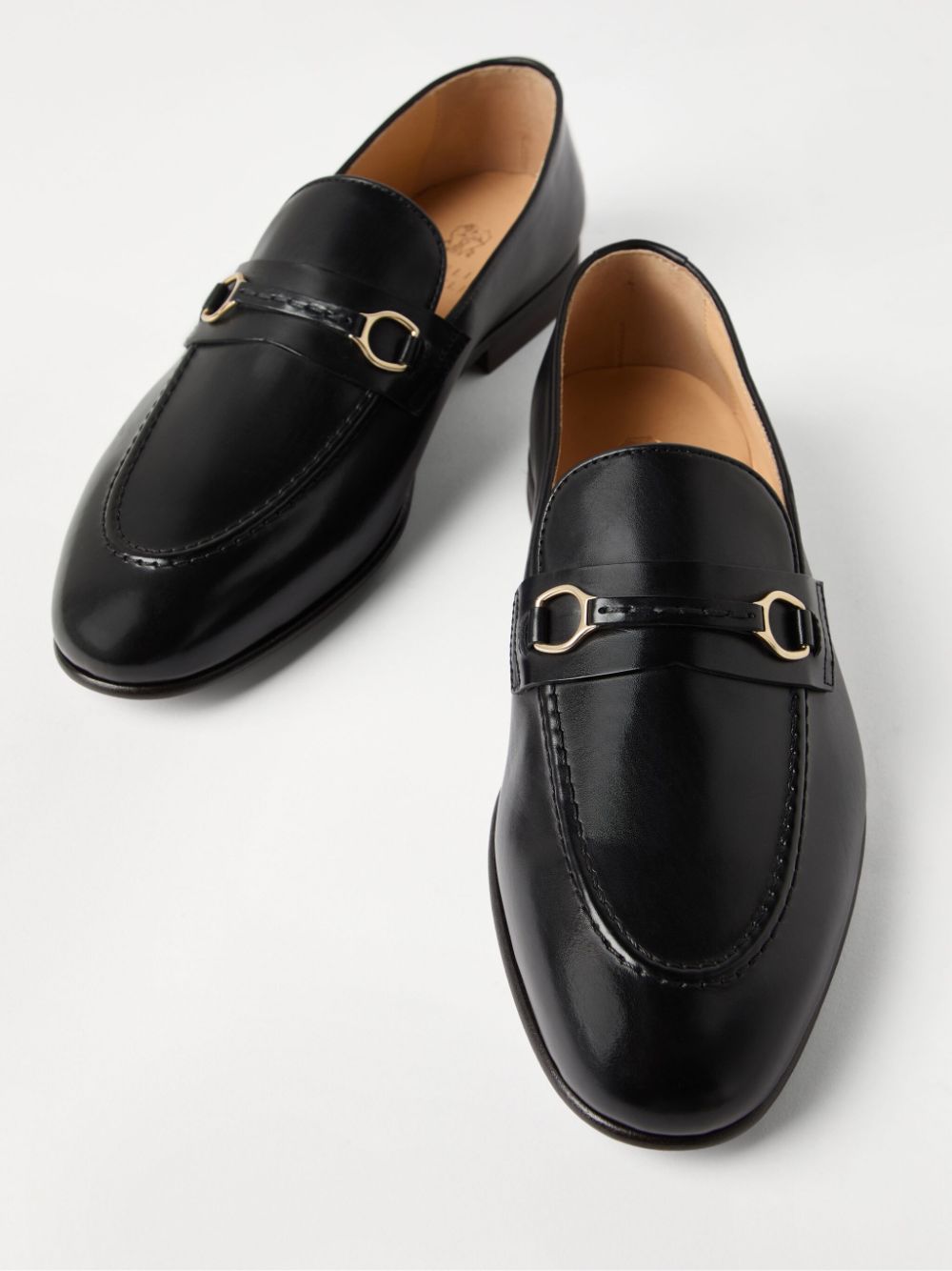 Brunello Cucinelli Leren loafers Zwart