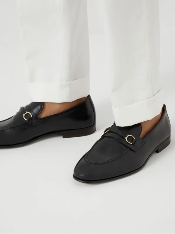 Brunello Cucinelli レザーローファー | ブラック | FARFETCH JP