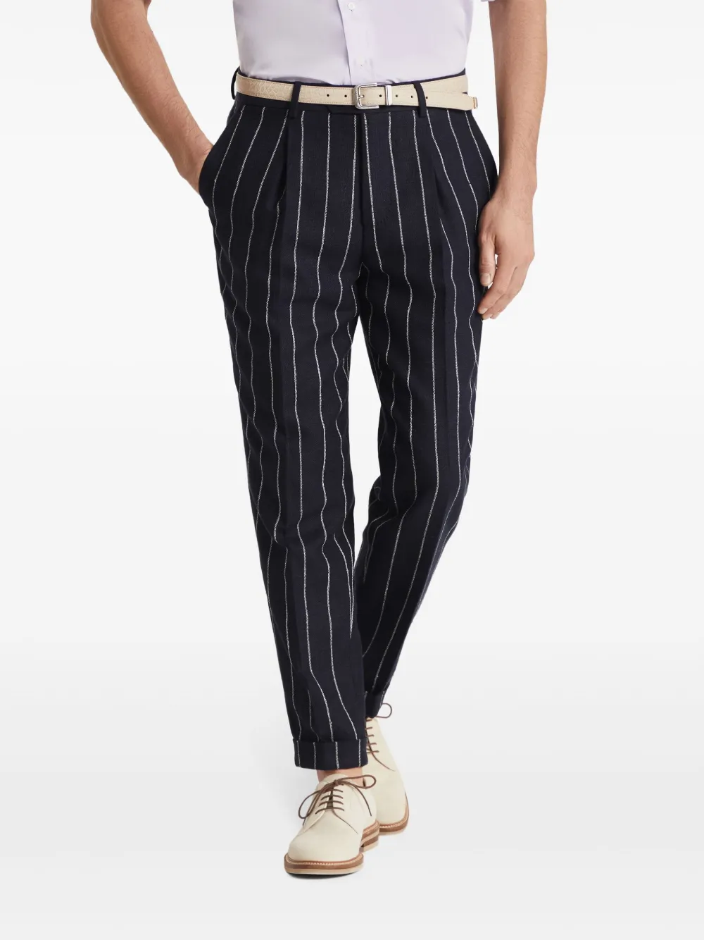 Brunello Cucinelli Gestreepte broek Blauw