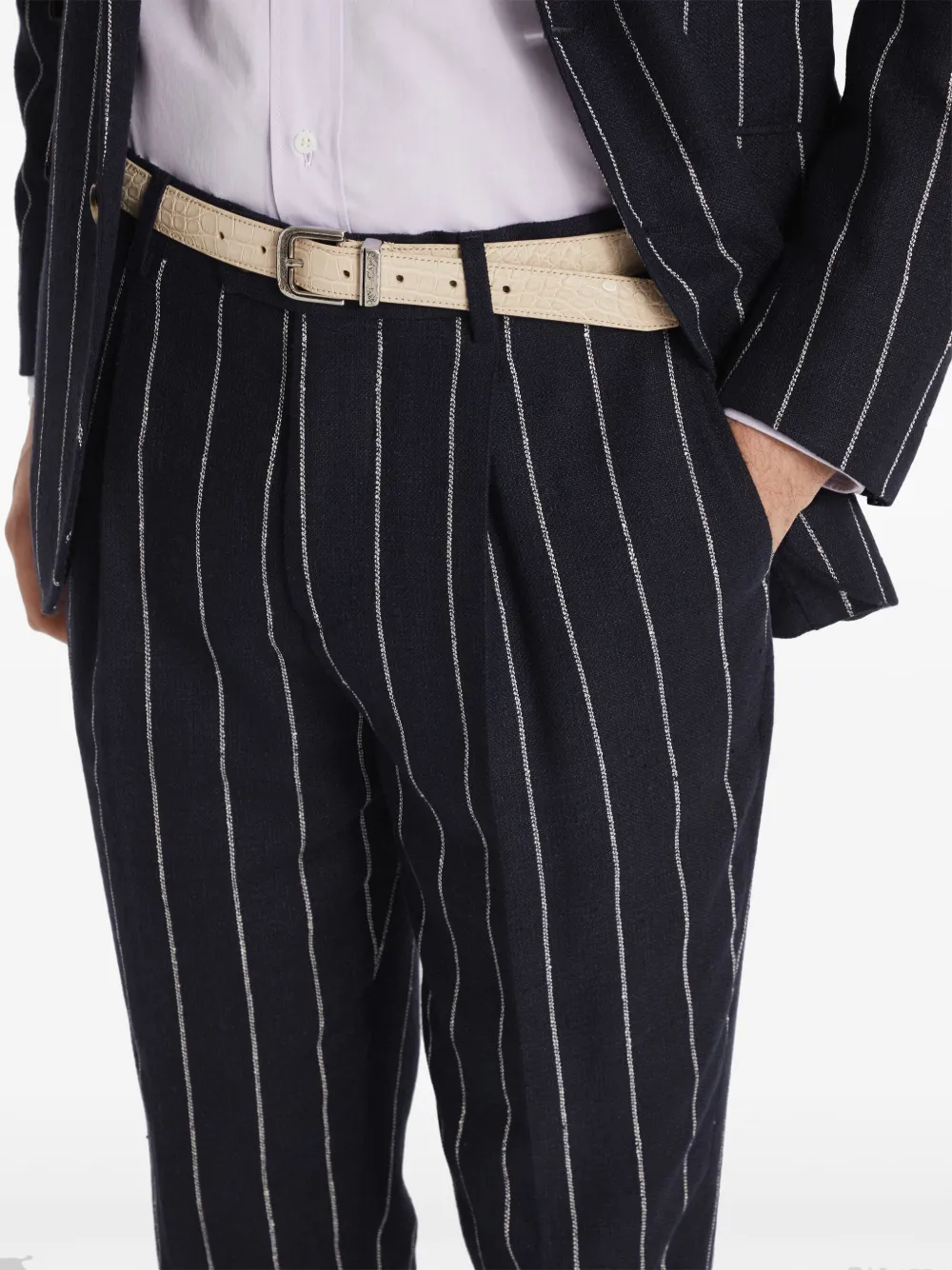 Brunello Cucinelli Gestreepte broek Blauw