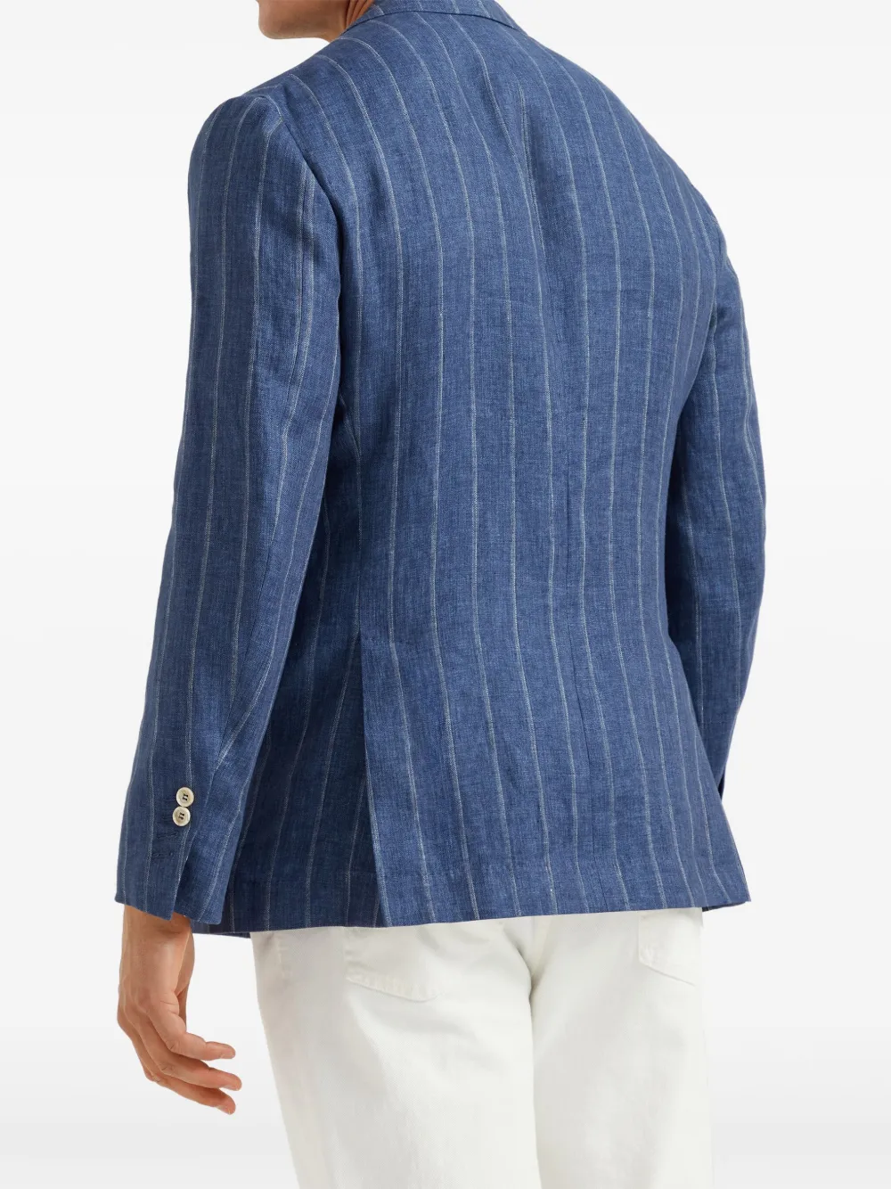 Brunello Cucinelli Twill blazer Blauw