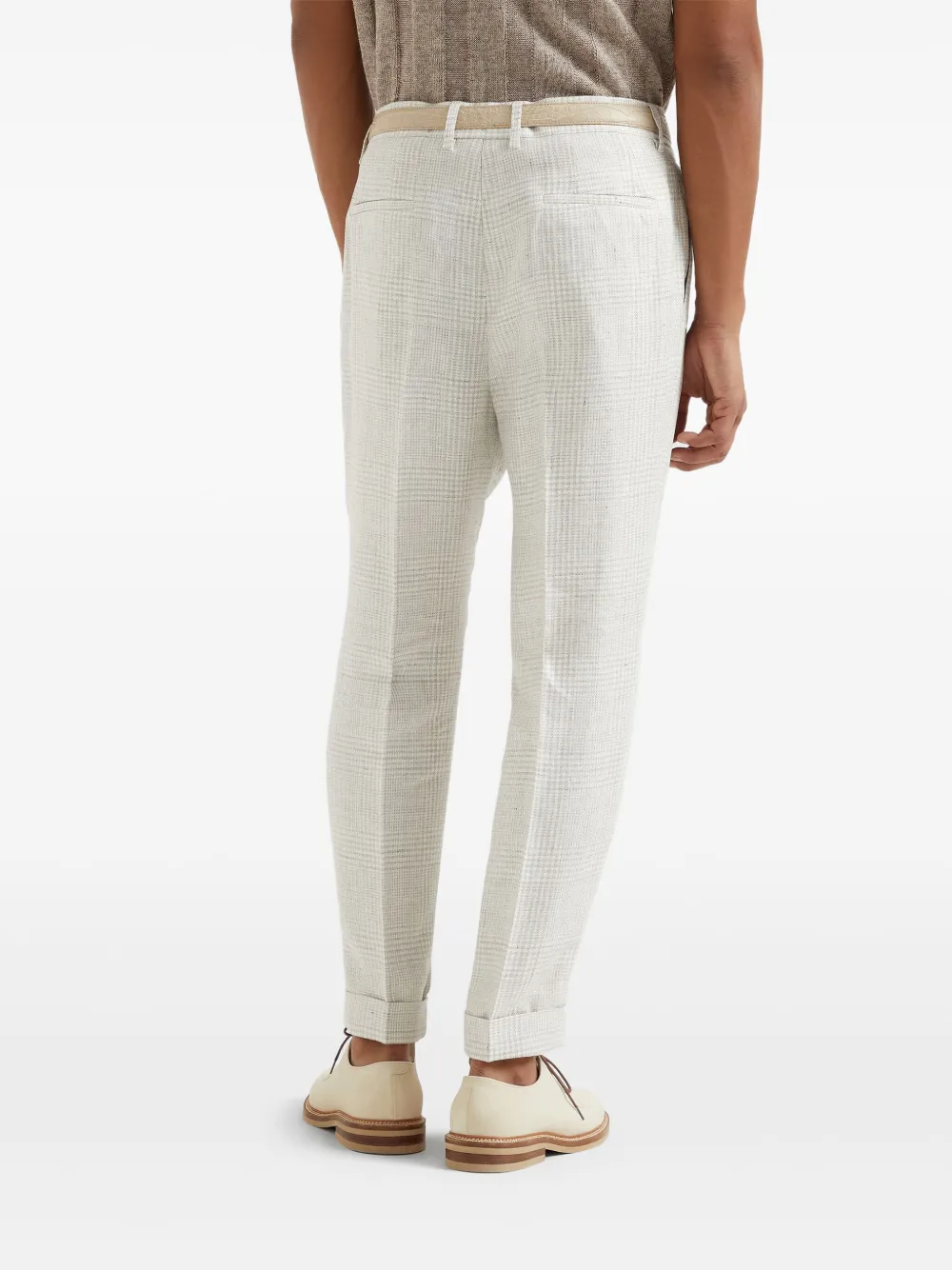 Brunello Cucinelli Broek met geplooid detail Wit