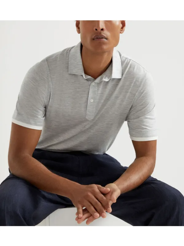 ブルネロクチネリ レイヤードポロシャツ XS Brunello Cucinelli レイヤード ポロシャツ | グレー | FARFETCH JP