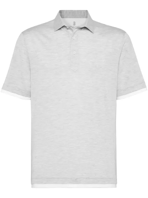 Brunello Cucinelli layered polo shirt
