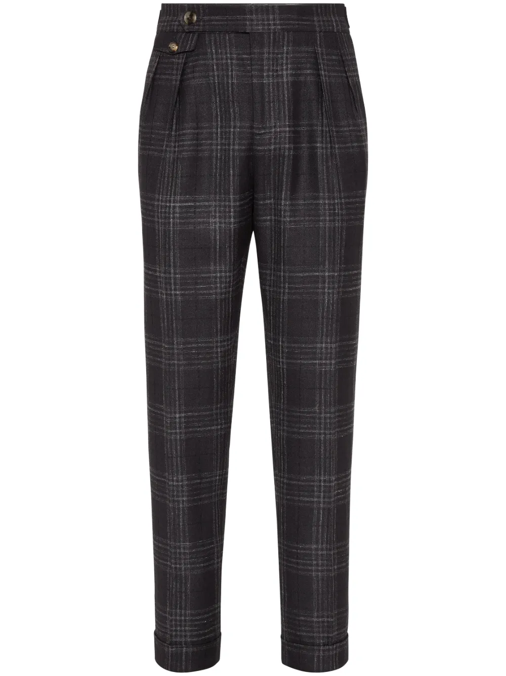 Brunello Cucinelli checked trousers | Grey | Image 1
