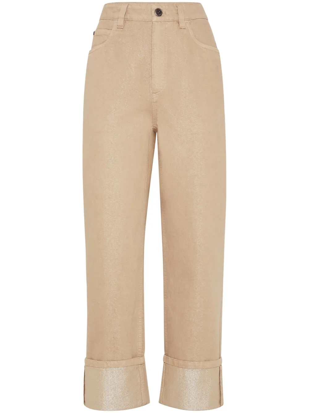 Shop Brunello Cucinelli Straight-leg Cropped Trousers In Brown