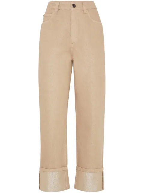 Brunello Cucinelli straight-leg cropped trousers