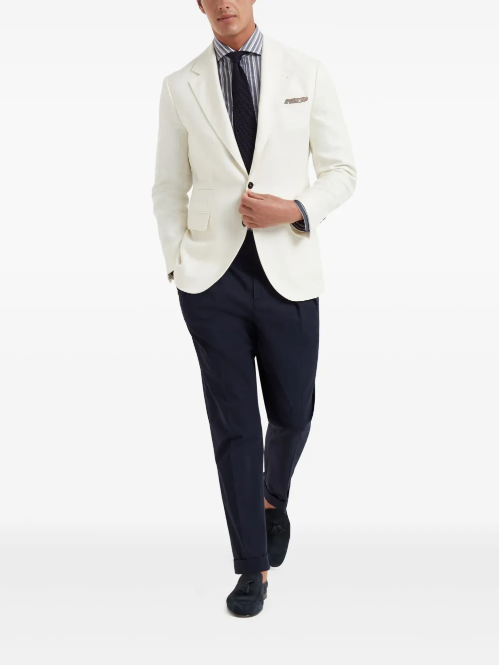 Brunello Cucinelli camisa con rayas estampadas | Image 2