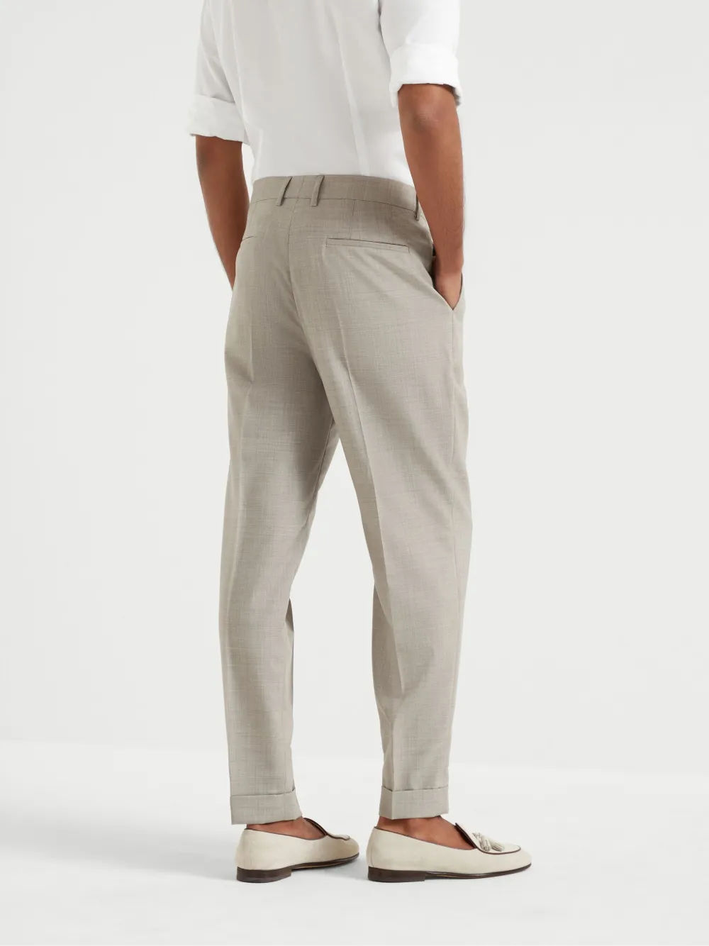 BRUNELLO CUCINELLI PLEAT-DETAIL TAILORED TROUSERS