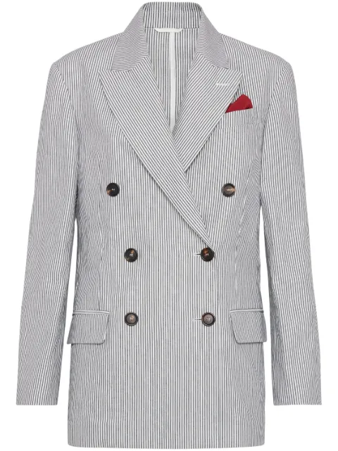 Brunello Cucinelli striped twill blazer