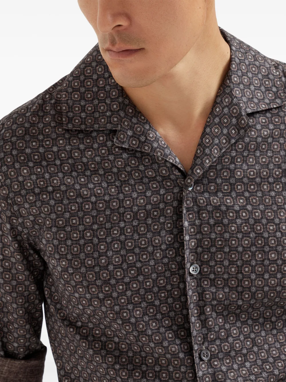 Brunello Cucinelli Overhemd met kraag Bruin