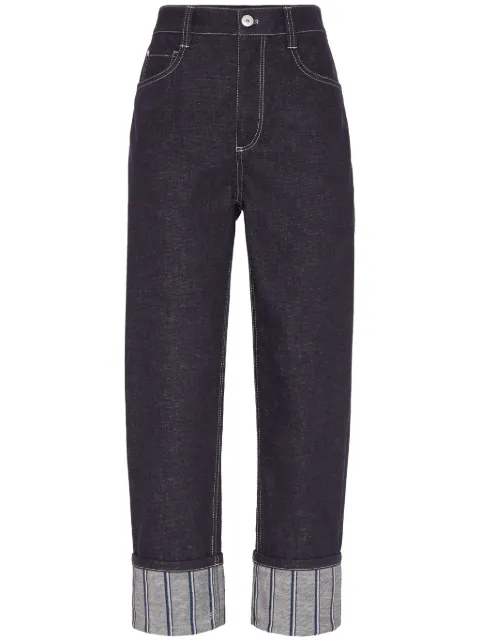 Brunello Cucinelli striped-detailing jeans 