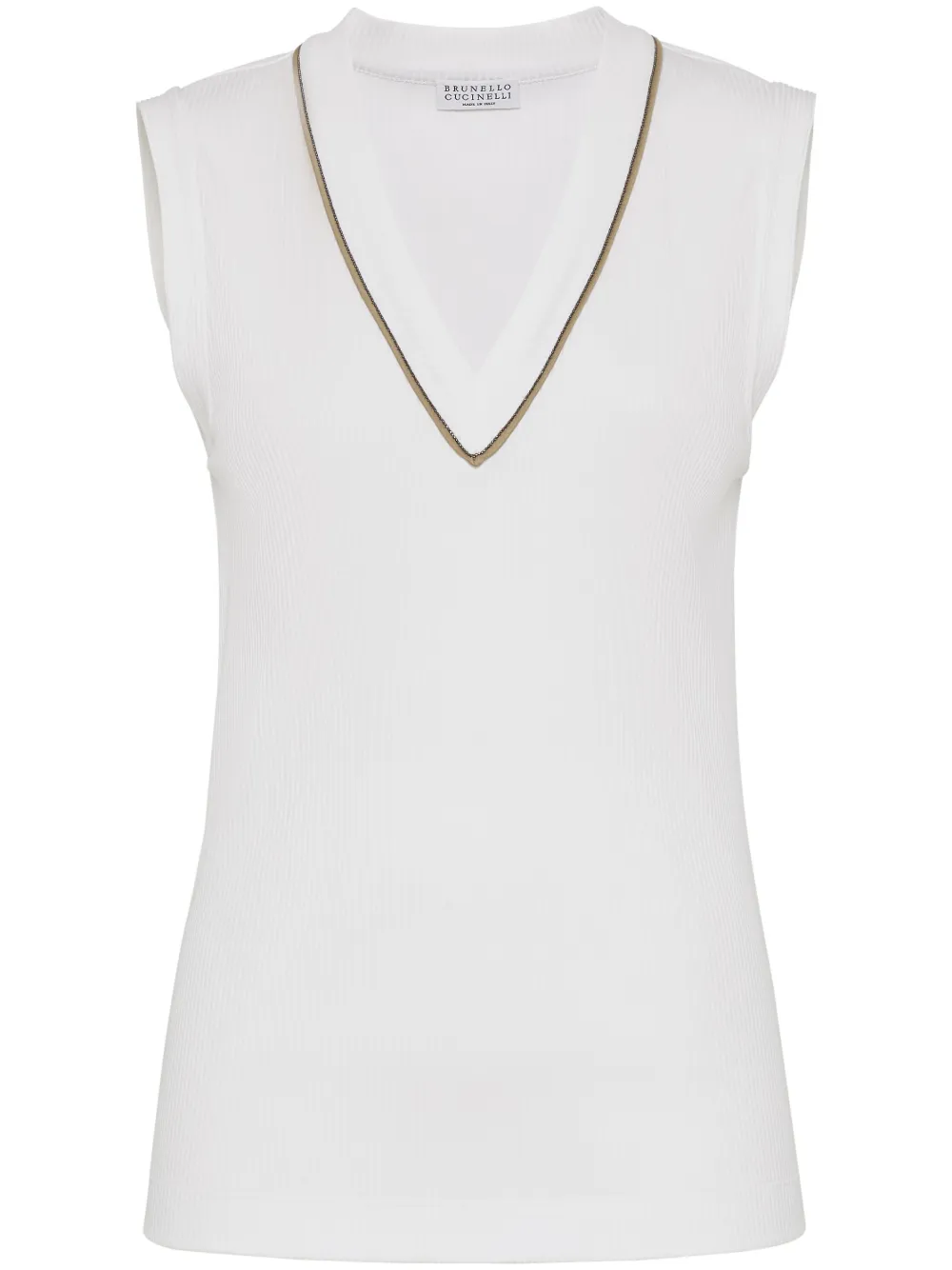 BRUNELLO CUCINELLI RIBBED-KNIT VEST