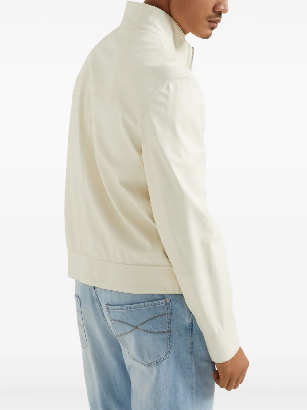 Brunello Cucinelli Omkeerbaar bomberjack Wit