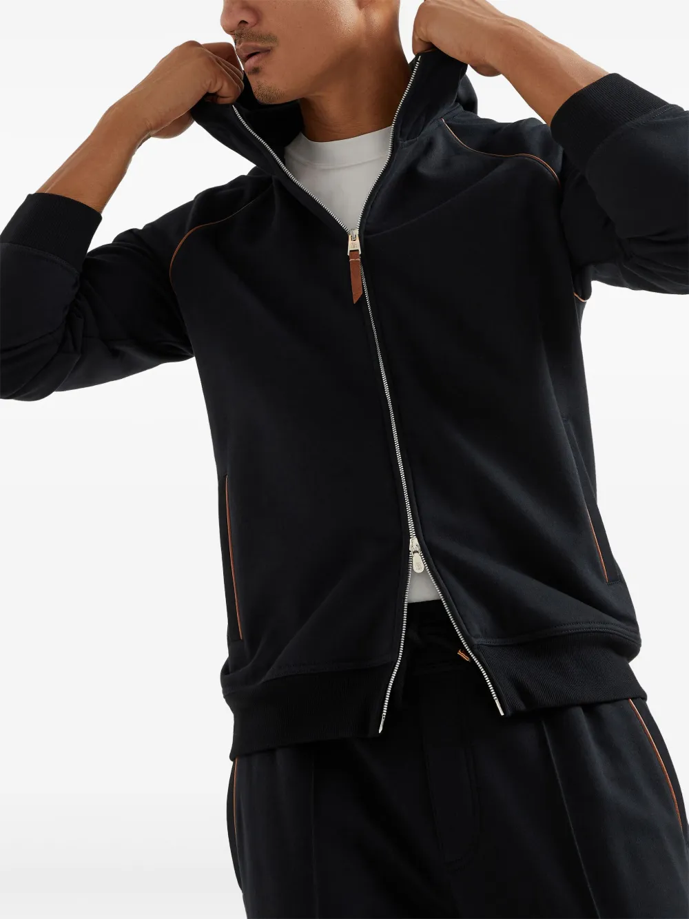 Brunello Cucinelli Sweater met capuchon Zwart