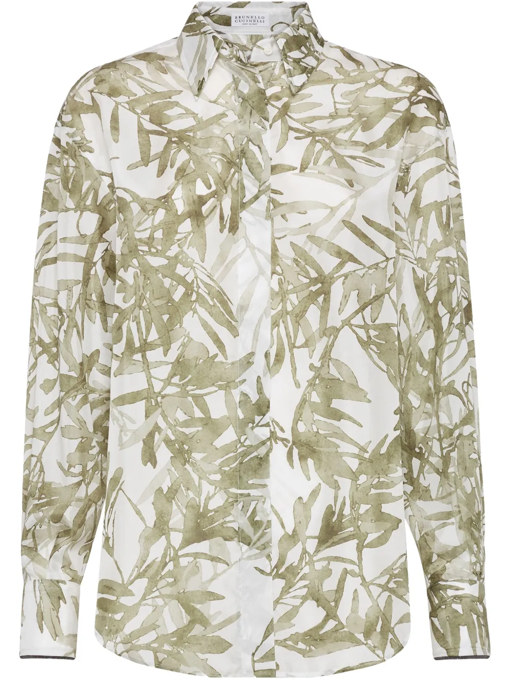 Brunello Cucinelli camisa de seda | verde | Image 1