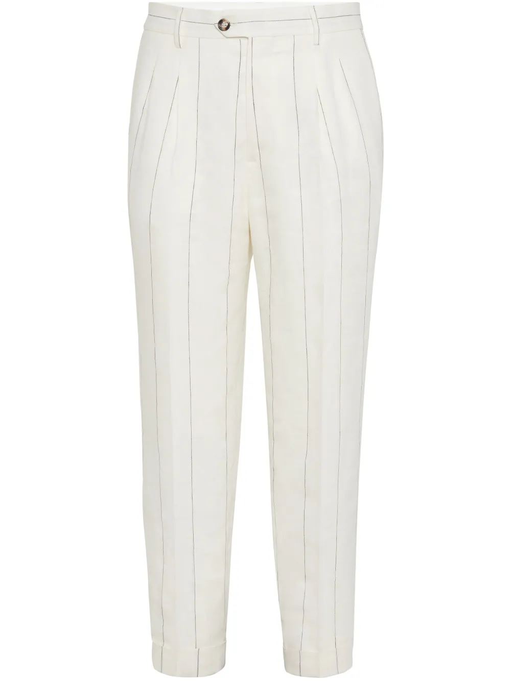 Brunello Cucinelli striped trousers | White | Image 1