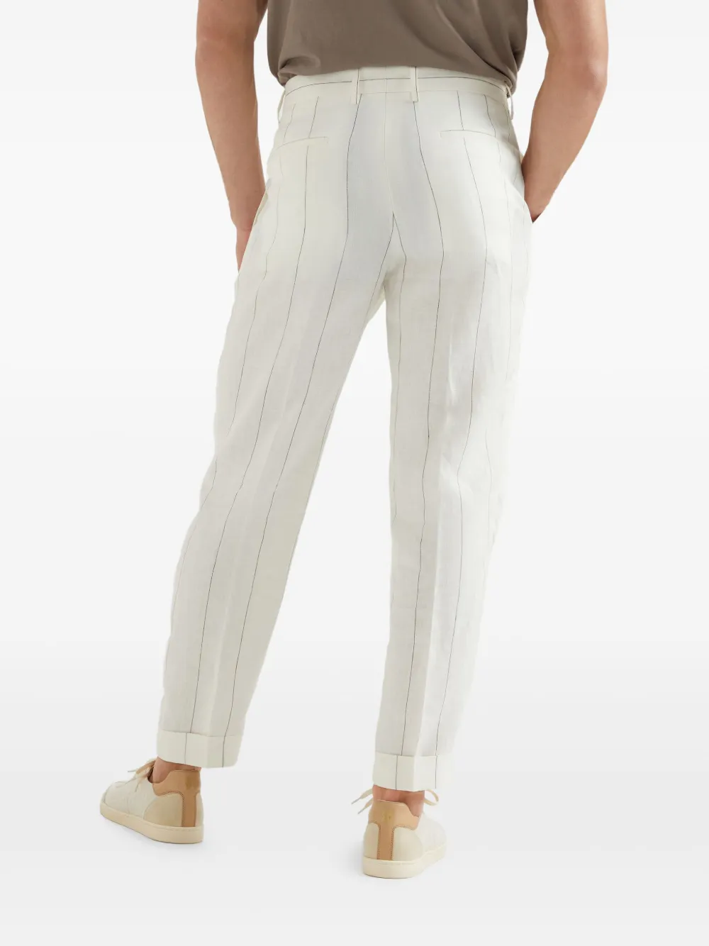 Brunello Cucinelli Gestreepte broek Wit