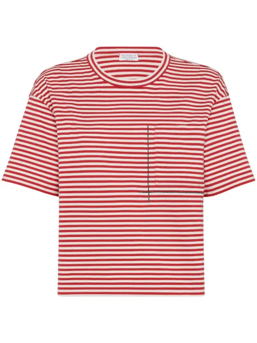 T-shirt à rayures - Brunello Cucinelli - Modalova