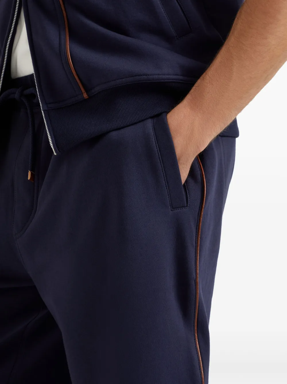 Brunello Cucinelli Shorts met trekkoord Blauw