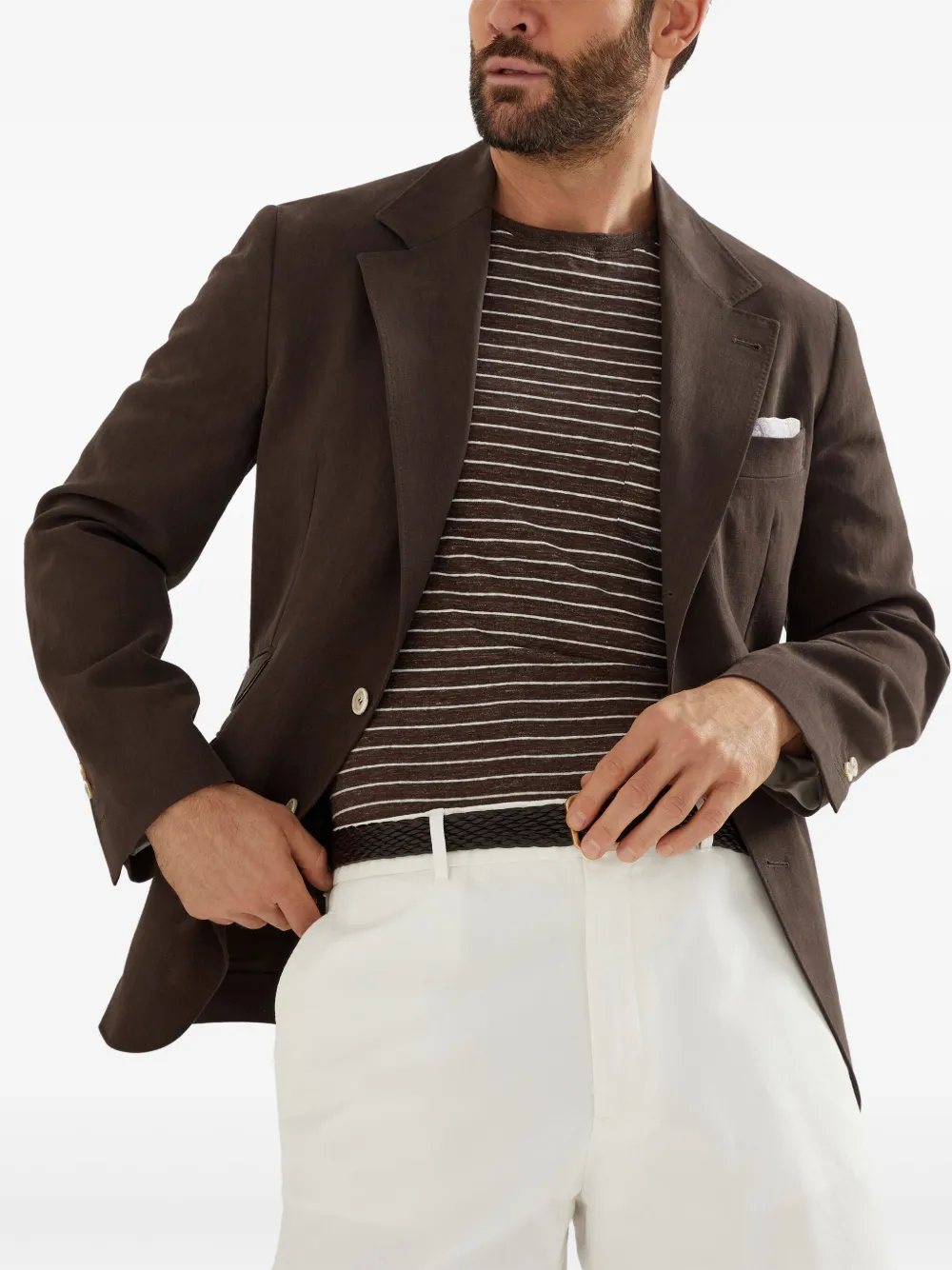 VIP【関税送料無料】希少 BRUNELLO CUCINELLI BROWN BLAZER Brunello Cucinelli - Brown Suede Monili Blazer | Mitchell Stores