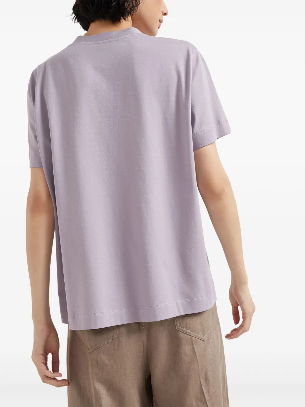 Brunello Cucinelli Verfraaid T-shirt Paars
