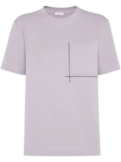 Brunello Cucinelli Monili-embellished cotton T-shirt
